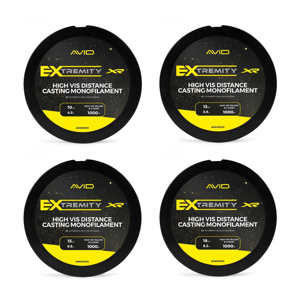 Fir Monofilament Avid Carp Extremity Hi-Vis XR Mono, High-Vis Galben - imagine 2