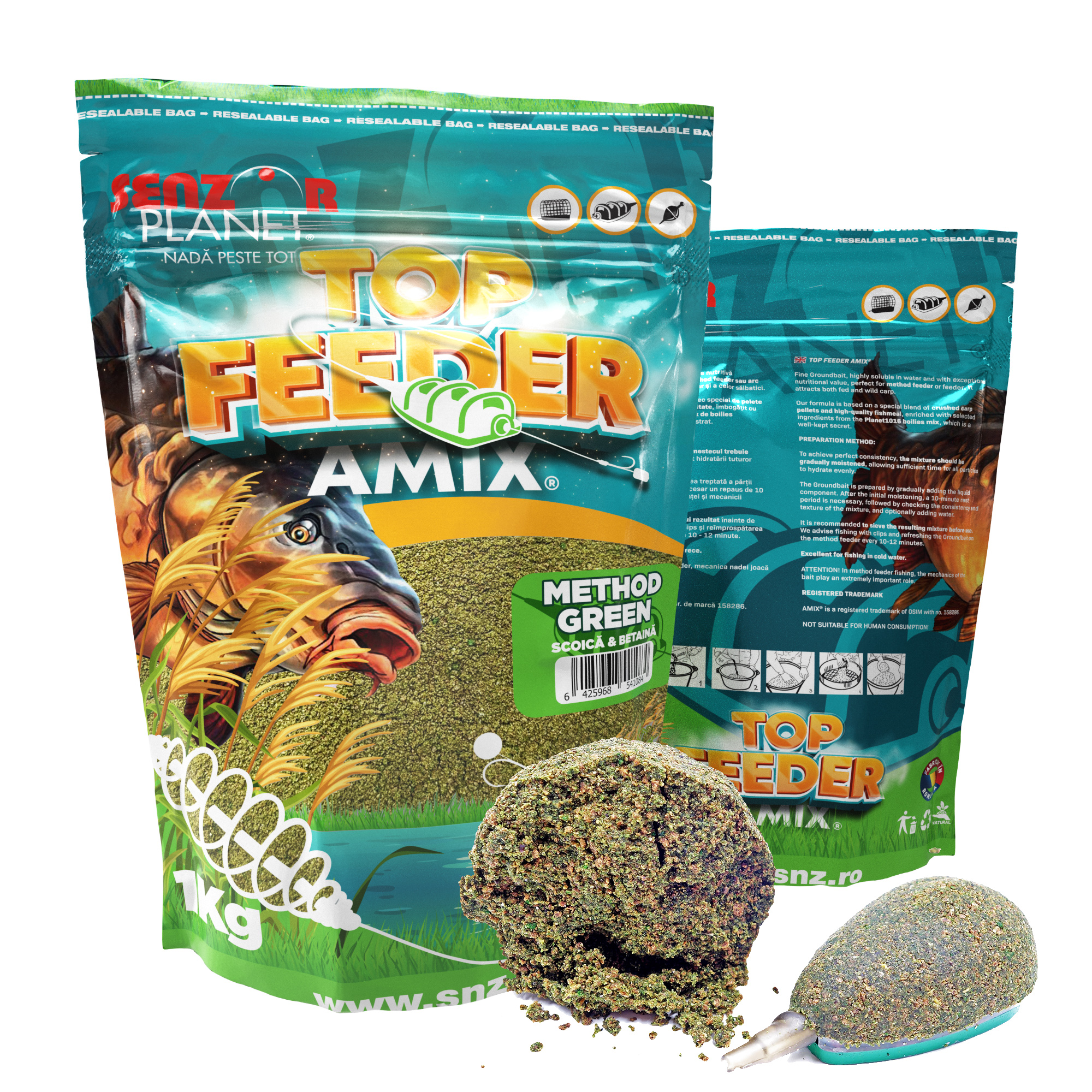 top-feeder-amix-method-green-1kg_1037_2_16933836610621 TOP FEEDER AMIX METHOD SENZOR VERDE - imagine 1