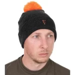 Caciula Fox Collection Bobble Hat Black Orange