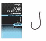 Cârlige Matrix X5 F1 Pellet Rigger, Eyed, Barbless Nr.12