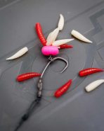 Viermi Artificiali Fox Pop Up Maggots, Rosu si Alb, 20buc/plic - imagine 2