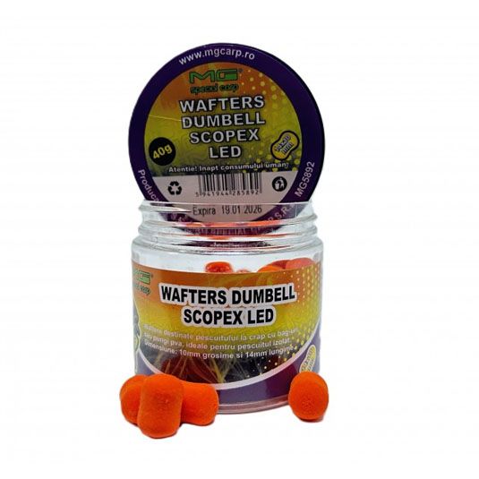 wafters_mg_special_carp_dumbell_scopex_10mm.jpg Wafters MG Special Carp Dumbell Scopex 10mm - imagine 1